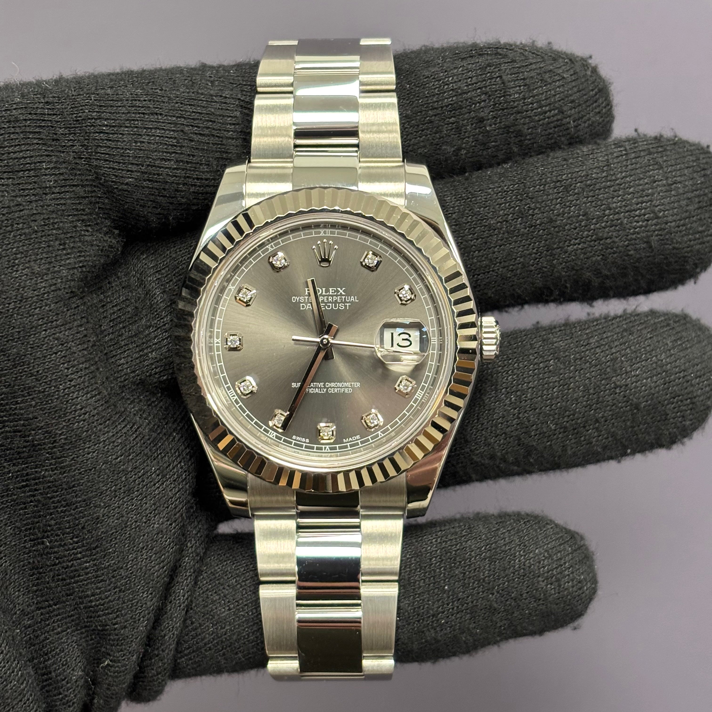 Rolex Datejust 41mm Rhodium Dial Watch Ref# 116334 - Happy Jewelers Fine Jewelry Lifetime Warranty