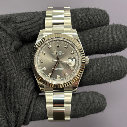 Rolex Datejust 41mm Rhodium Dial Watch Ref# 116334 - Happy Jewelers Fine Jewelry Lifetime Warranty