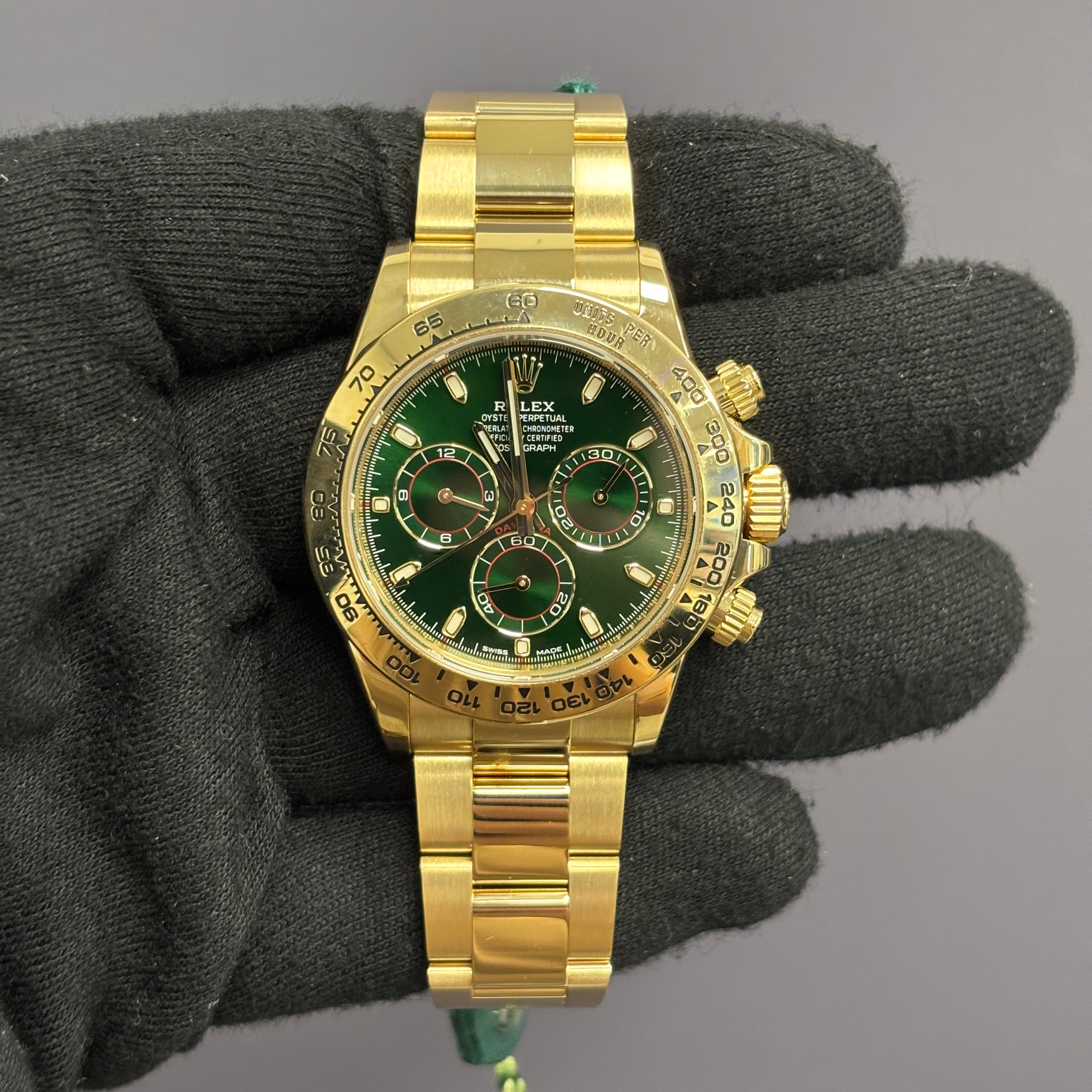 Rolex Daytona 40mm Green Dial Watch Ref# 116508 - Happy Jewelers Fine Jewelry Lifetime Warranty