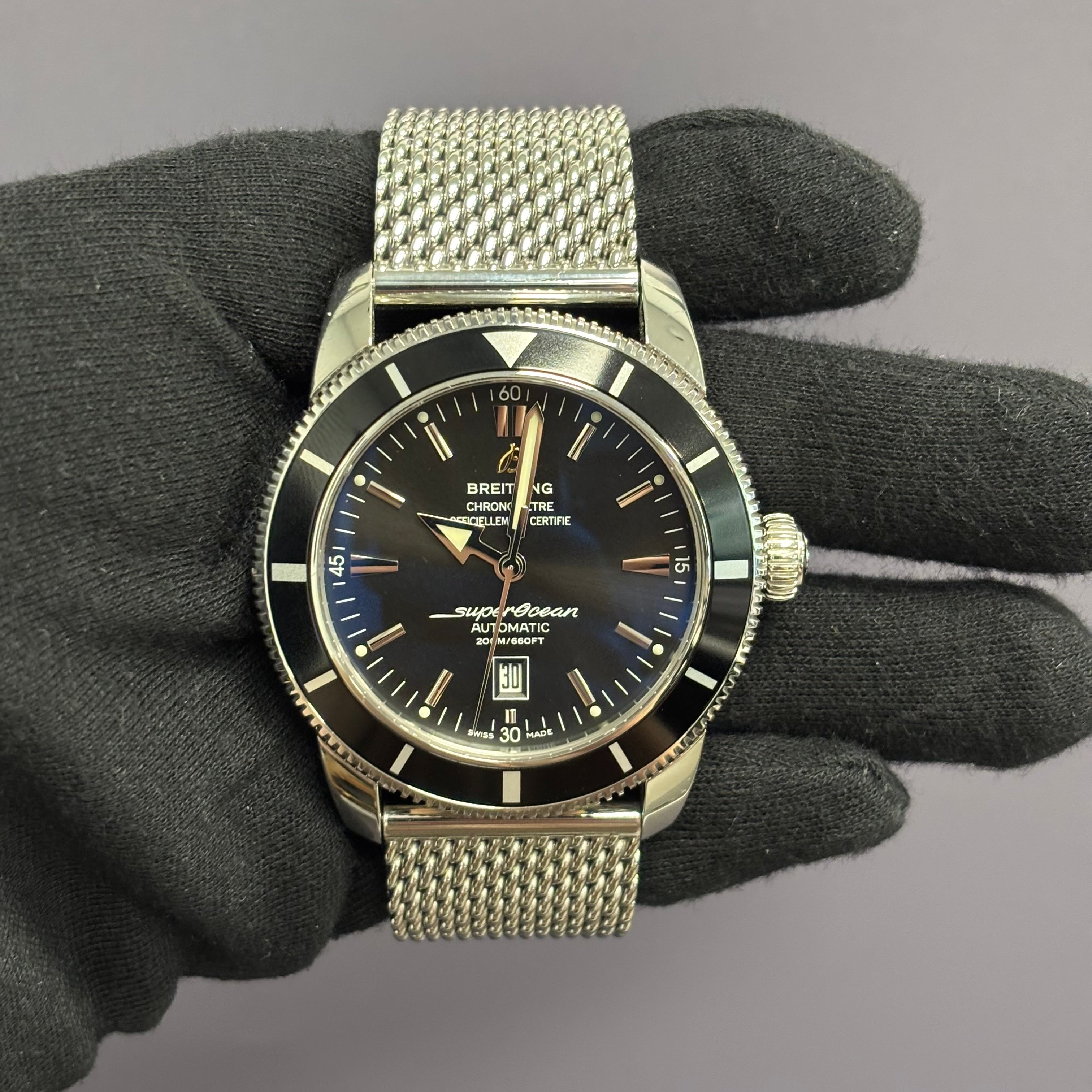 Breitling Superocean 46mm Black Dial Watch Ref# A1732024 - Happy Jewelers Fine Jewelry Lifetime Warranty