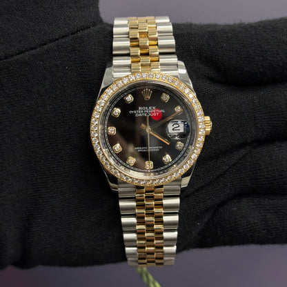 Rolex Datejust 36mm Black Dial Watch Ref# 126283RBR - Happy Jewelers Fine Jewelry Lifetime Warranty