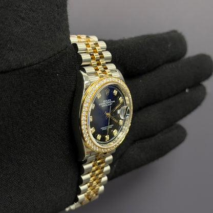 Rolex Datejust 36mm Black Dial Watch Ref# 126283RBR - Happy Jewelers Fine Jewelry Lifetime Warranty