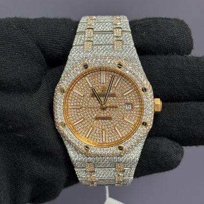 Audemars Piguet Royal Oak 41mm Pave Dial Watch Ref# 15400SR.OO.1220SR.01 - Happy Jewelers Fine Jewelry Lifetime Warranty