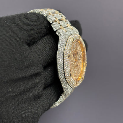 Audemars Piguet Royal Oak 41mm Pave Dial Watch Ref# 15400SR.OO.1220SR.01 - Happy Jewelers Fine Jewelry Lifetime Warranty