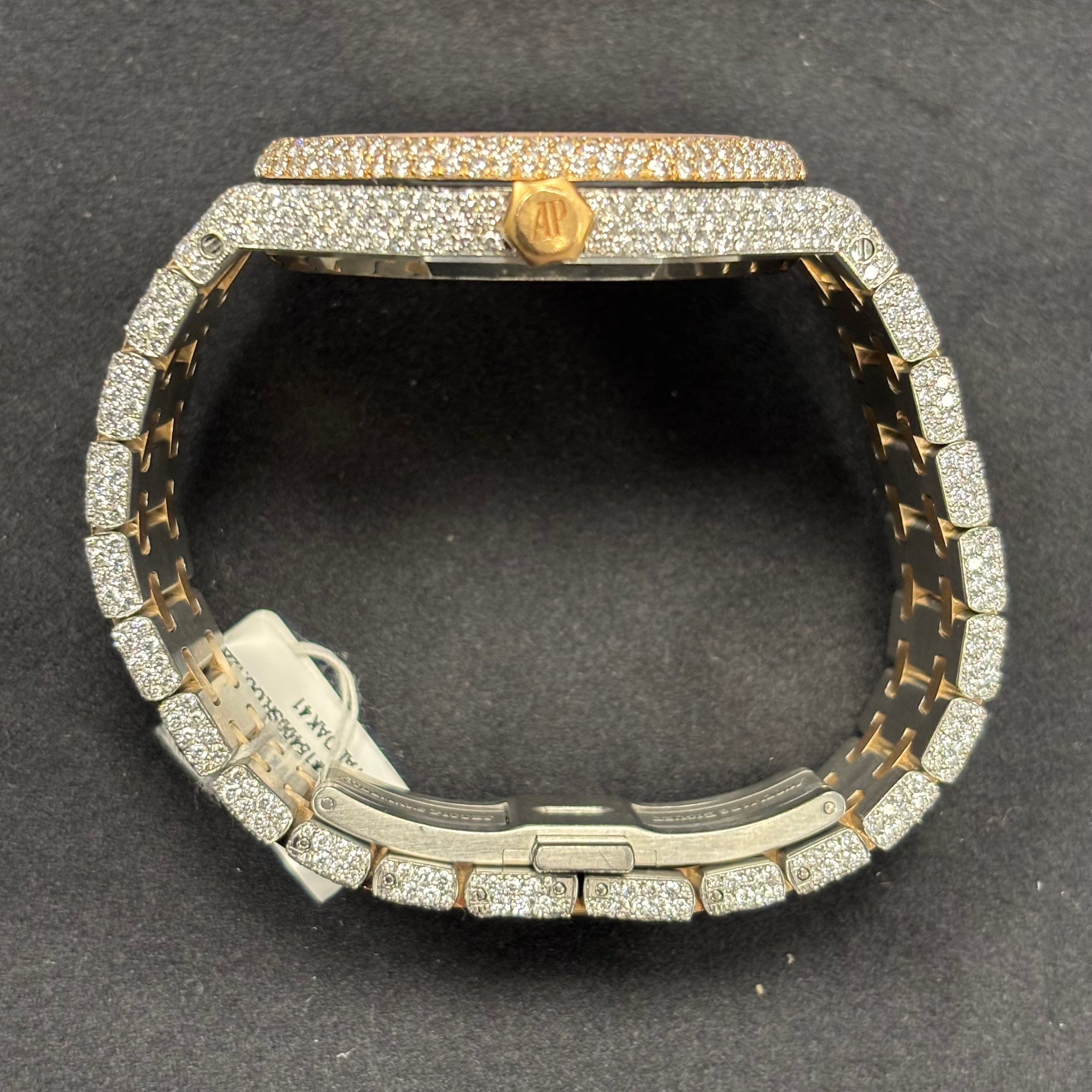 Audemars Piguet Royal Oak 41mm Pave Dial Watch Ref# 15400SR.OO.1220SR.01 - Happy Jewelers Fine Jewelry Lifetime Warranty