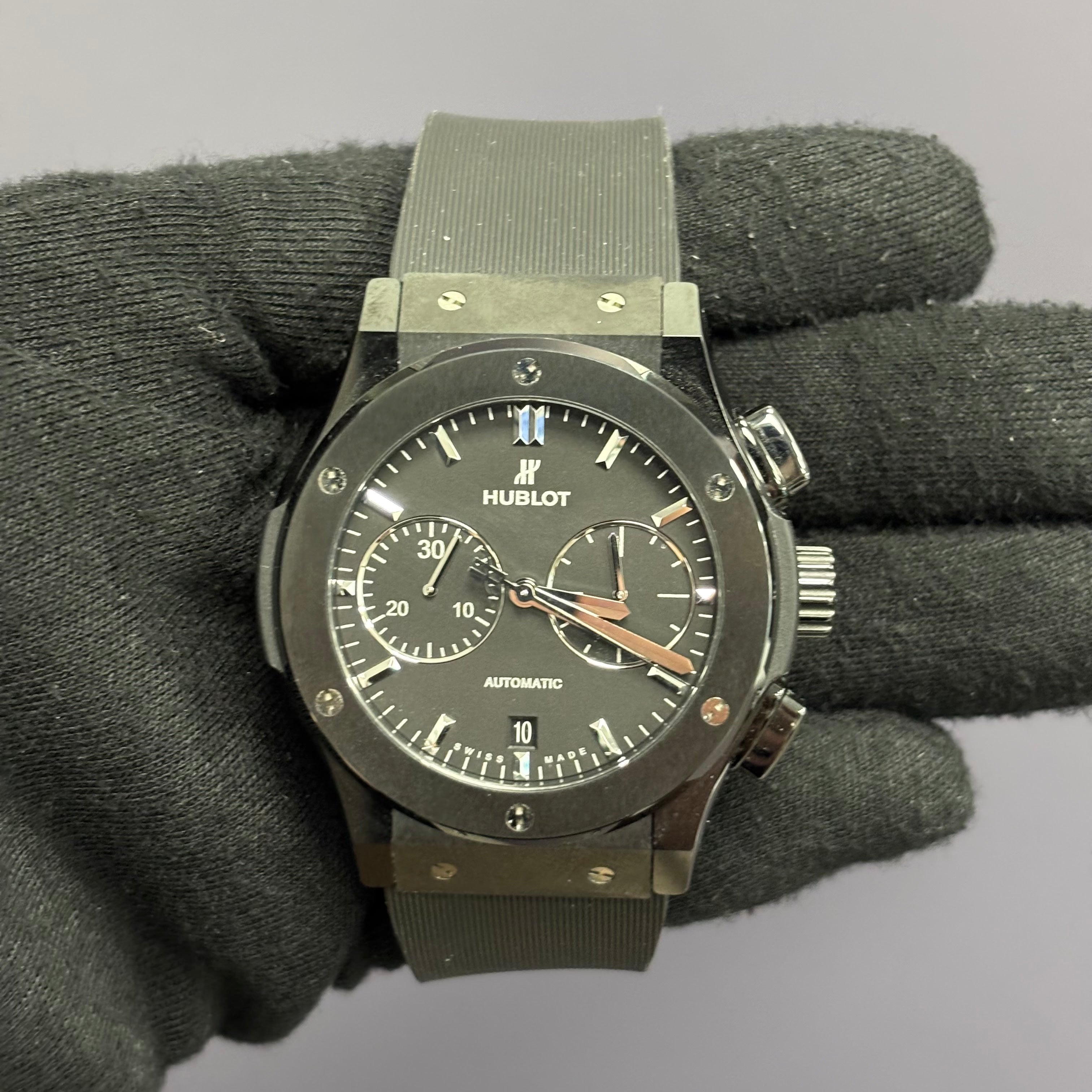 Hublot Classic Fusion 45mm Black Dial Watch Ref# 521.CM.1171.RX - Happy Jewelers Fine Jewelry Lifetime Warranty