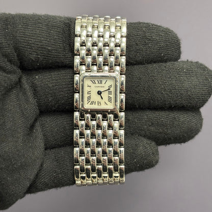 Cartier Panthere 21mm White Dial Watch Ref# W61001T9 - Happy Jewelers Fine Jewelry Lifetime Warranty