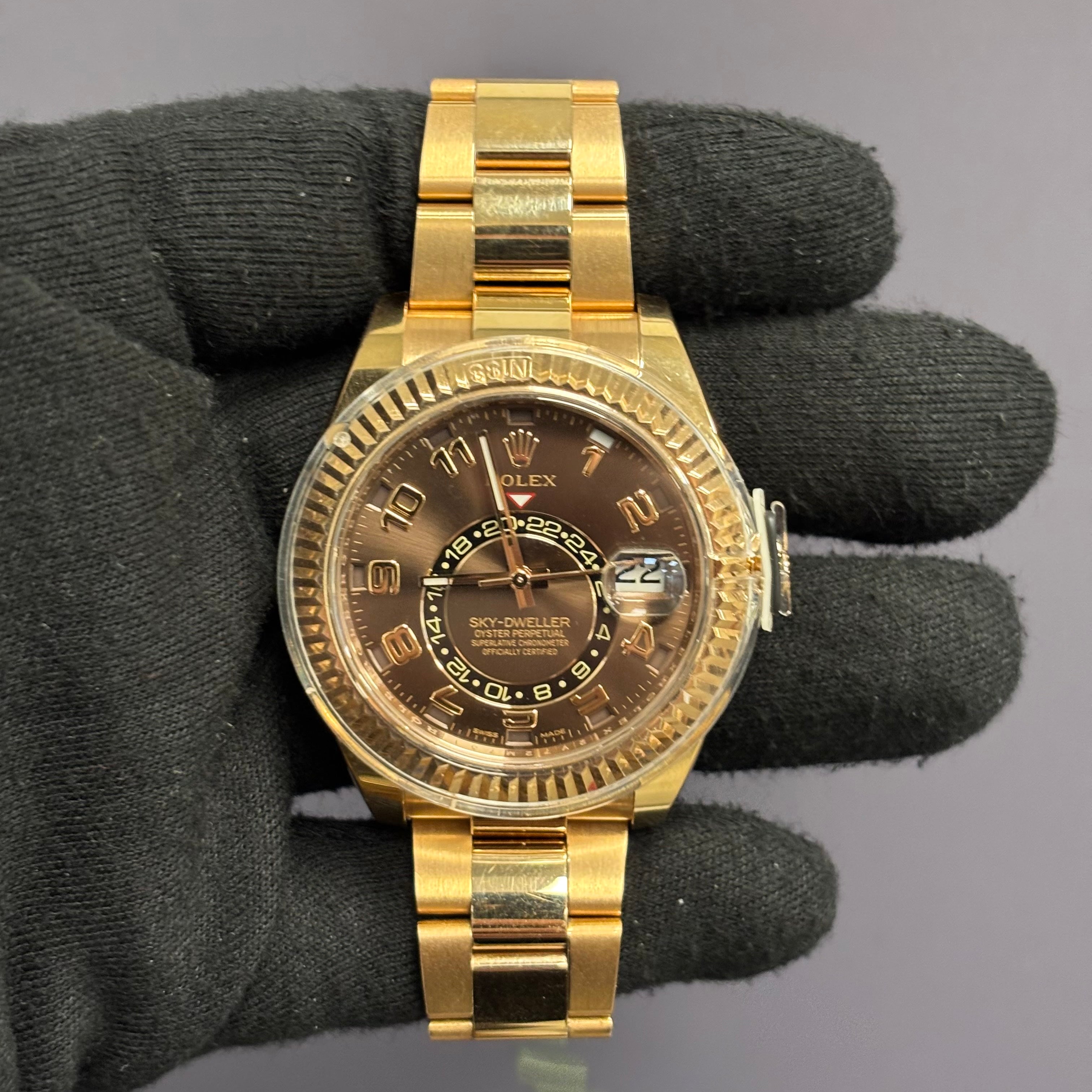 Rolex Sky-Dweller 42mm Chocolate Dial Watch Ref# 326935 - Happy Jewelers Fine Jewelry Lifetime Warranty