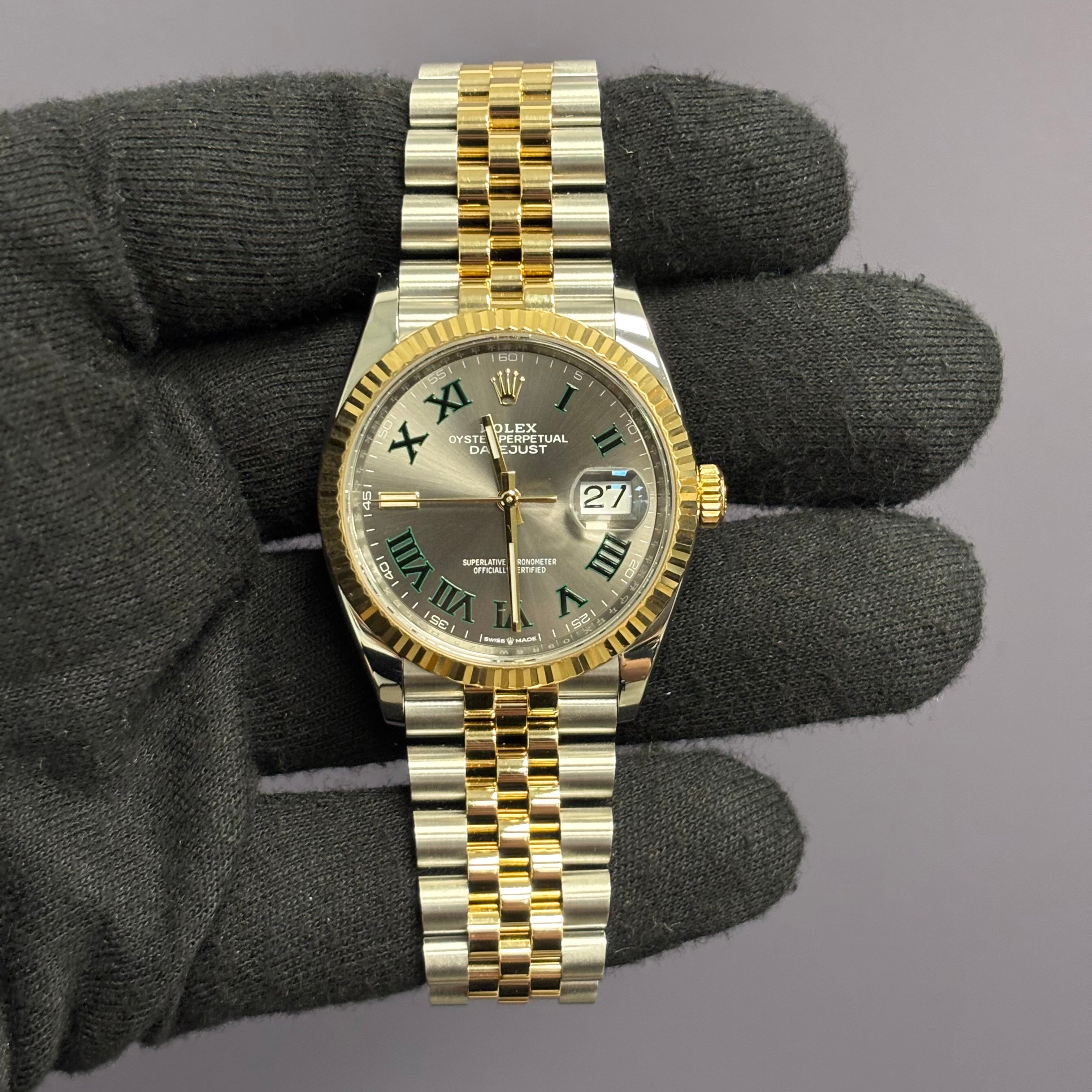 Rolex Datejust 36mm Wimbledon Dial Watch Ref# 126233 - Happy Jewelers Fine Jewelry Lifetime Warranty