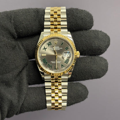 Rolex Datejust 36mm Wimbledon Dial Watch Ref# 126233 - Happy Jewelers Fine Jewelry Lifetime Warranty