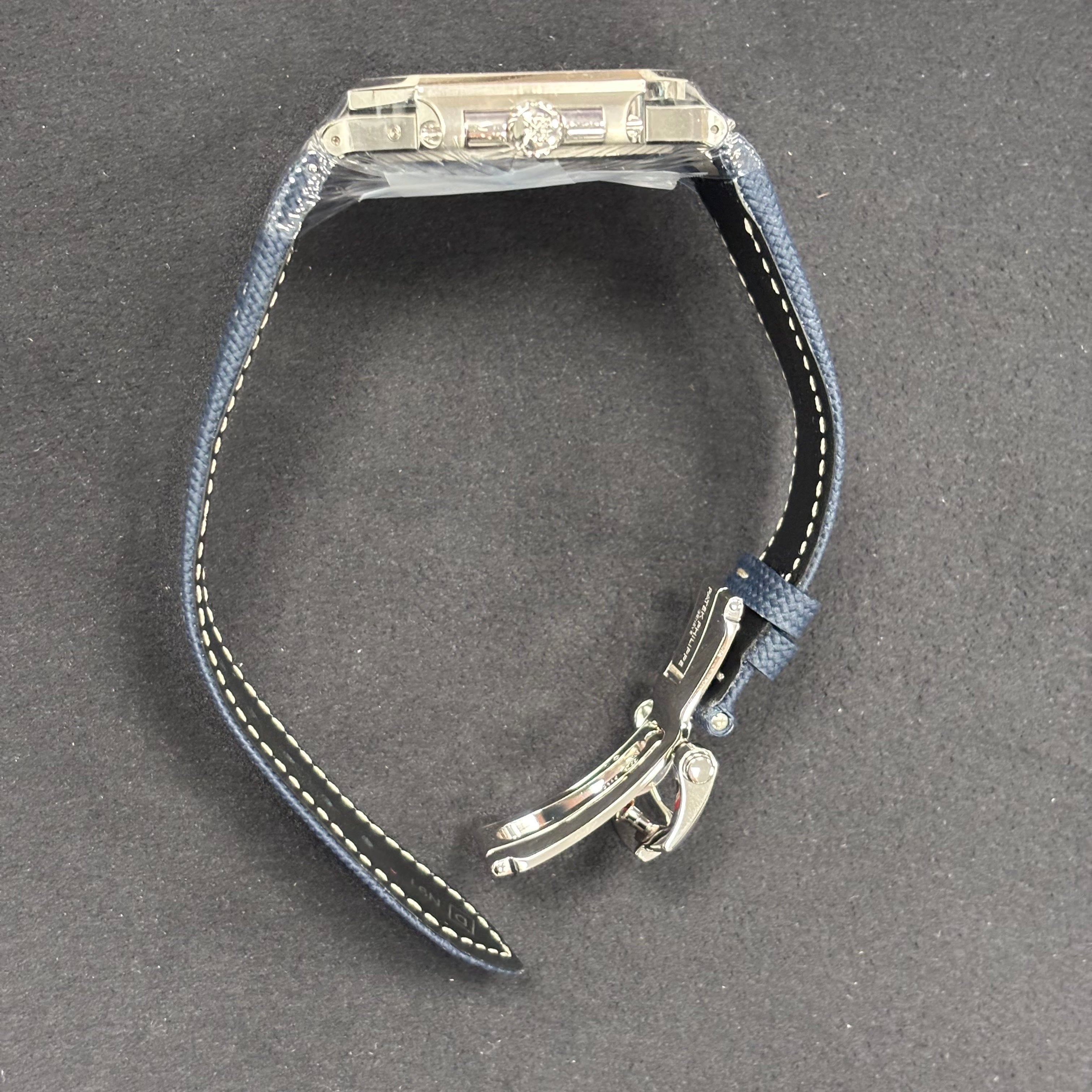 Patek Philippe Cubitus 45mm Blue Stick Dial Watch Ref# 5822P-001 - Happy Jewelers Fine Jewelry Lifetime Warranty