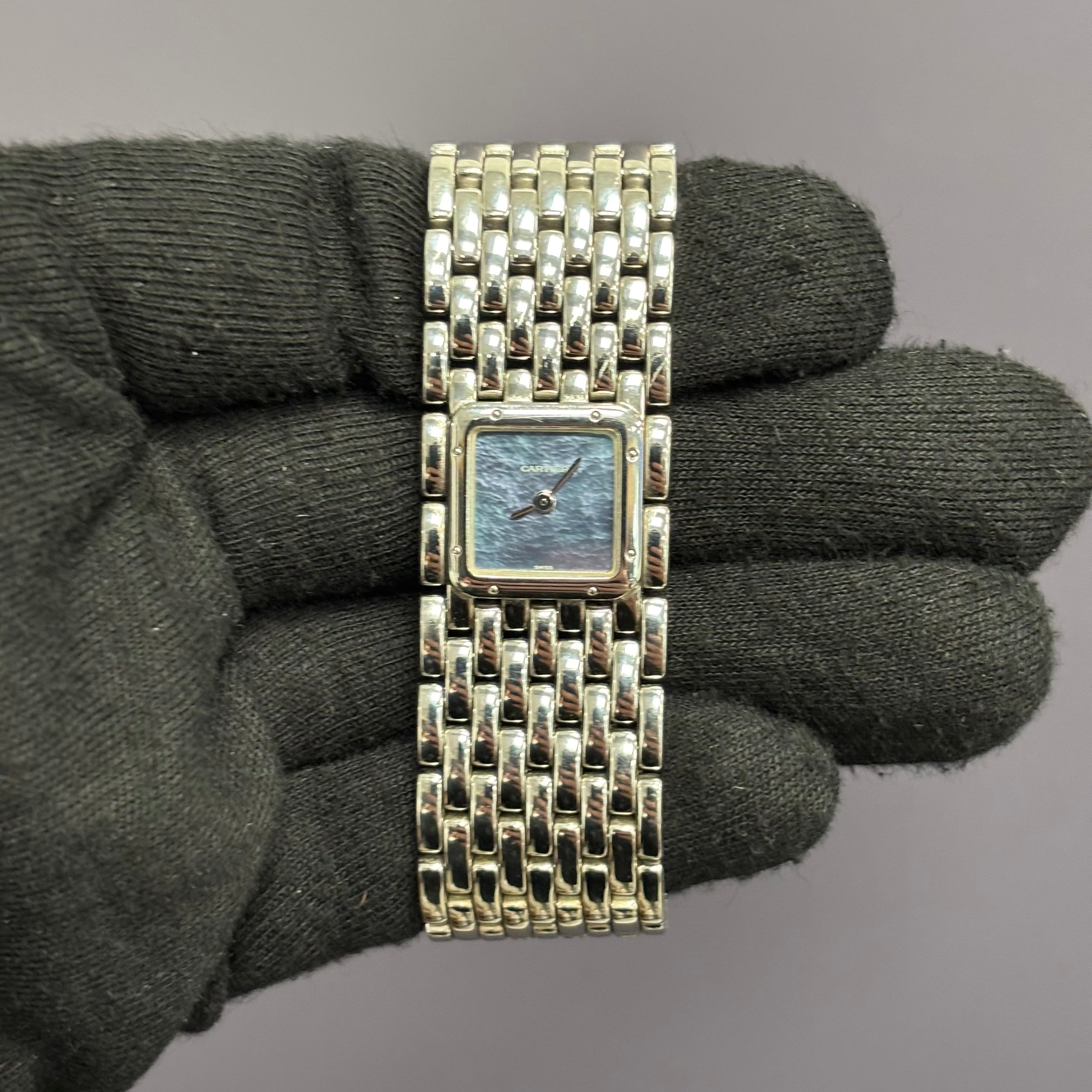 Cartier Panthere 21mm MOP Dial Watch Ref# W61002T9 - Happy Jewelers Fine Jewelry Lifetime Warranty