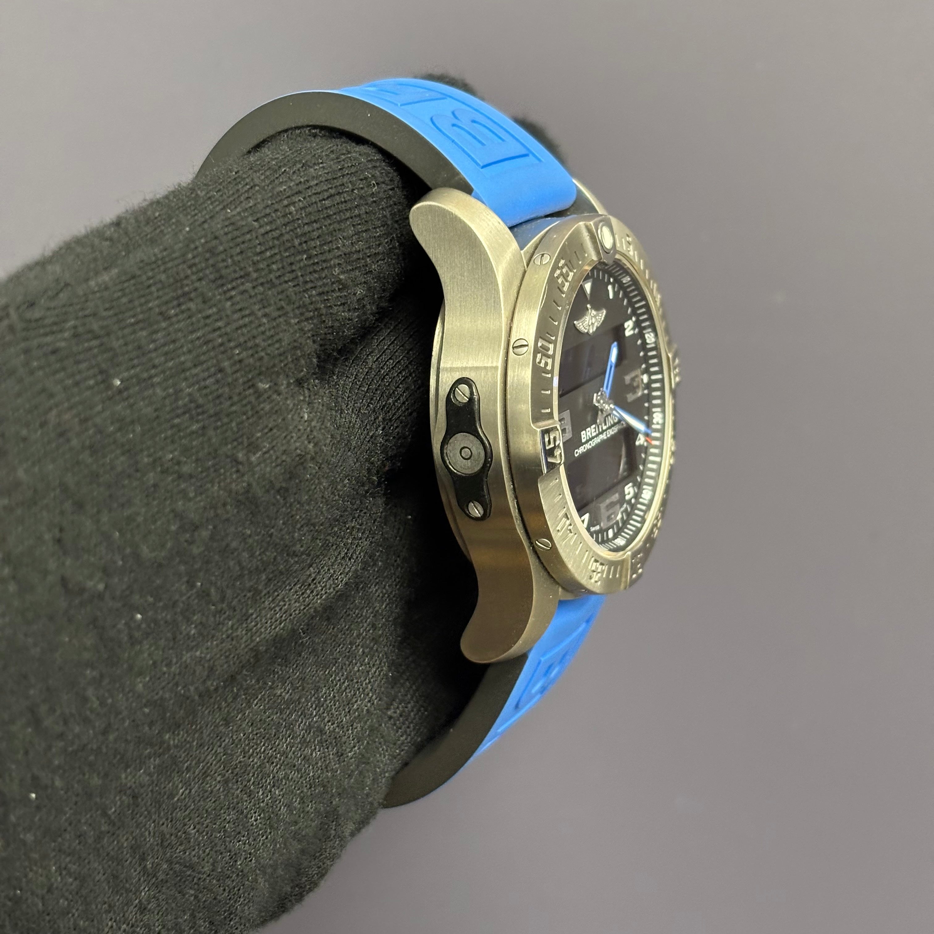 Breitling Exospace 46mm Digital Dial Watch Ref# EB5510H2/BE79 - Happy Jewelers Fine Jewelry Lifetime Warranty