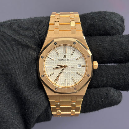 Audemars Piguet Royal Oak 41mm White Dial Watch Ref# 15400OR.OO.1220OR.02 - Happy Jewelers Fine Jewelry Lifetime Warranty