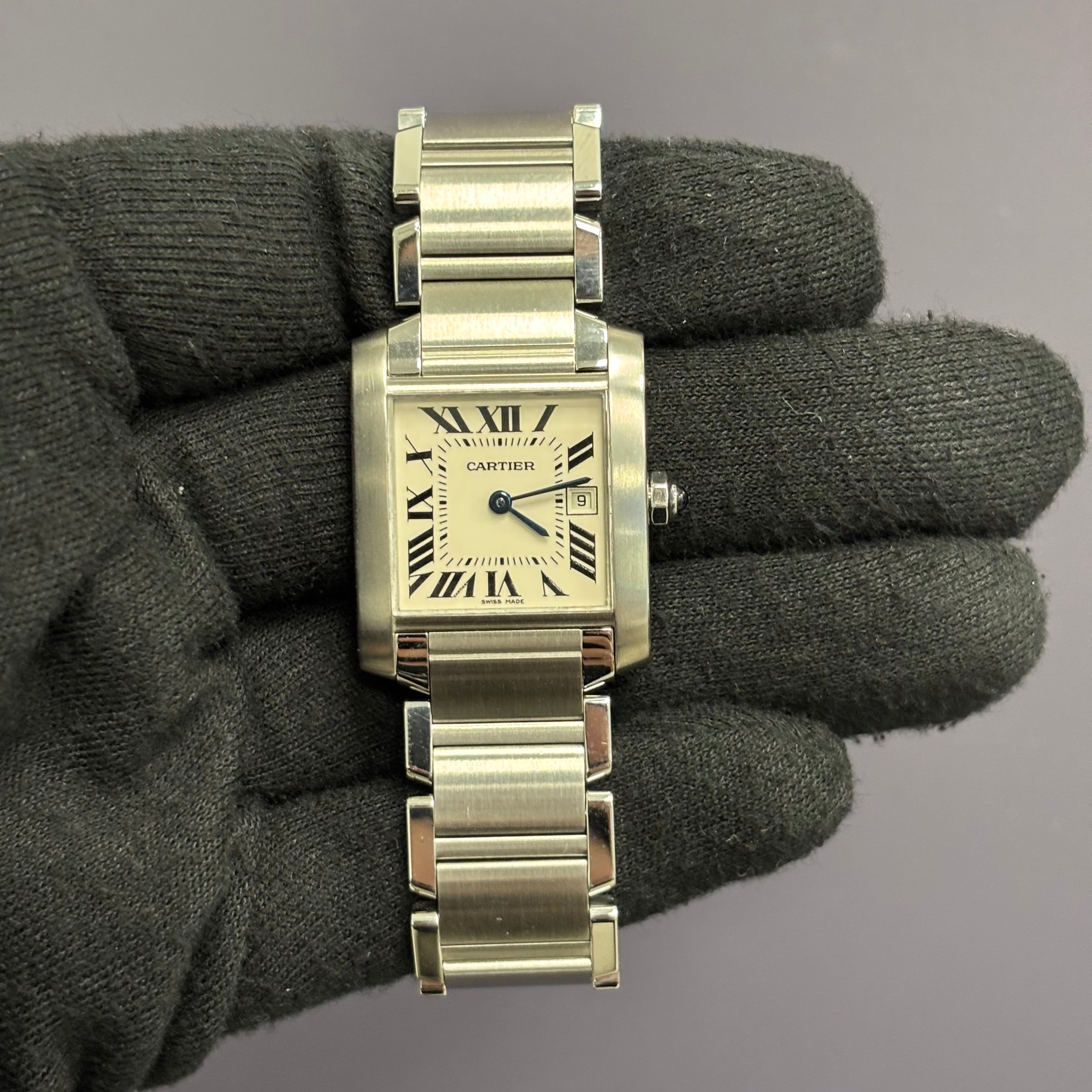 Cartier Tank 25mm White Dial Watch Ref# W51011Q3 - Happy Jewelers Fine Jewelry Lifetime Warranty