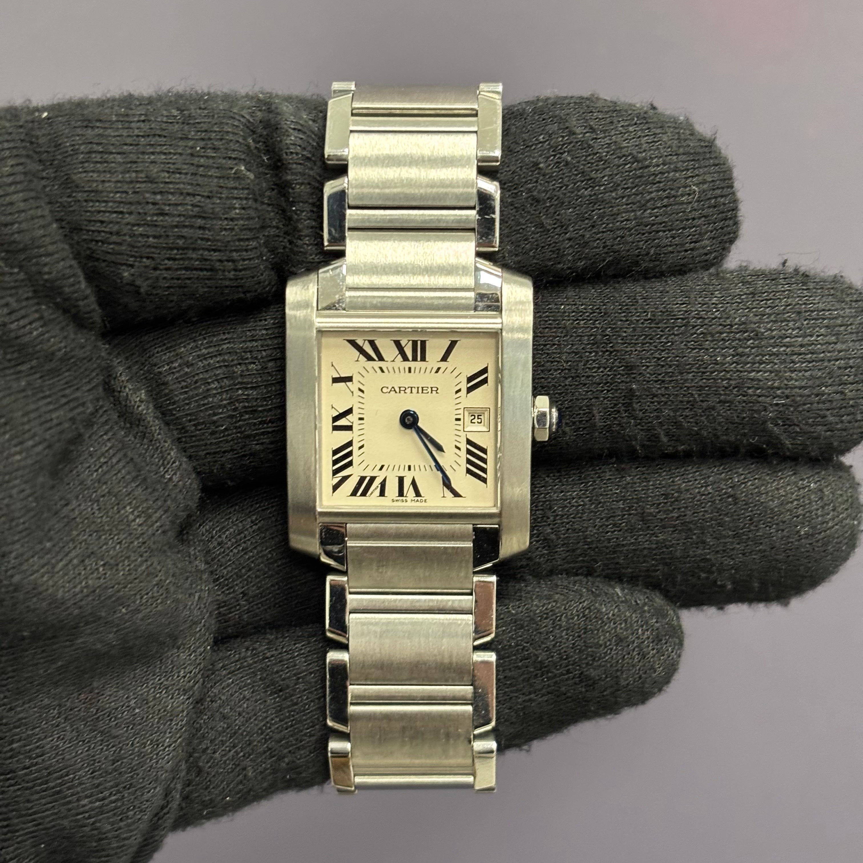 Cartier Tank 25mm White Dial Watch Ref# W51011Q3 - Happy Jewelers Fine Jewelry Lifetime Warranty