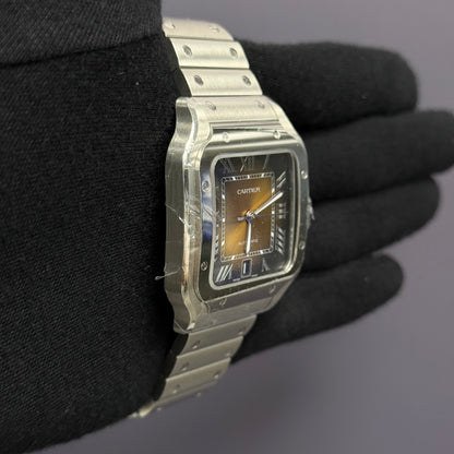 Cartier Santos 39.8mm Brown Dial Watch Ref# WSSA0064 - Happy Jewelers Fine Jewelry Lifetime Warranty