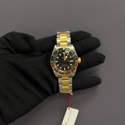 Tudor Black Bay GMT 41mm Yellow Gold Black Dot Dial Watch Ref# 79833MN - Happy Jewelers Fine Jewelry Lifetime Warranty