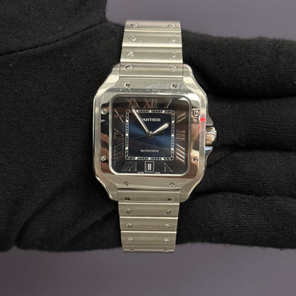 Cartier Santos 40mm Blue Dial Watch Ref# WSSA0030 - Happy Jewelers Fine Jewelry Lifetime Warranty