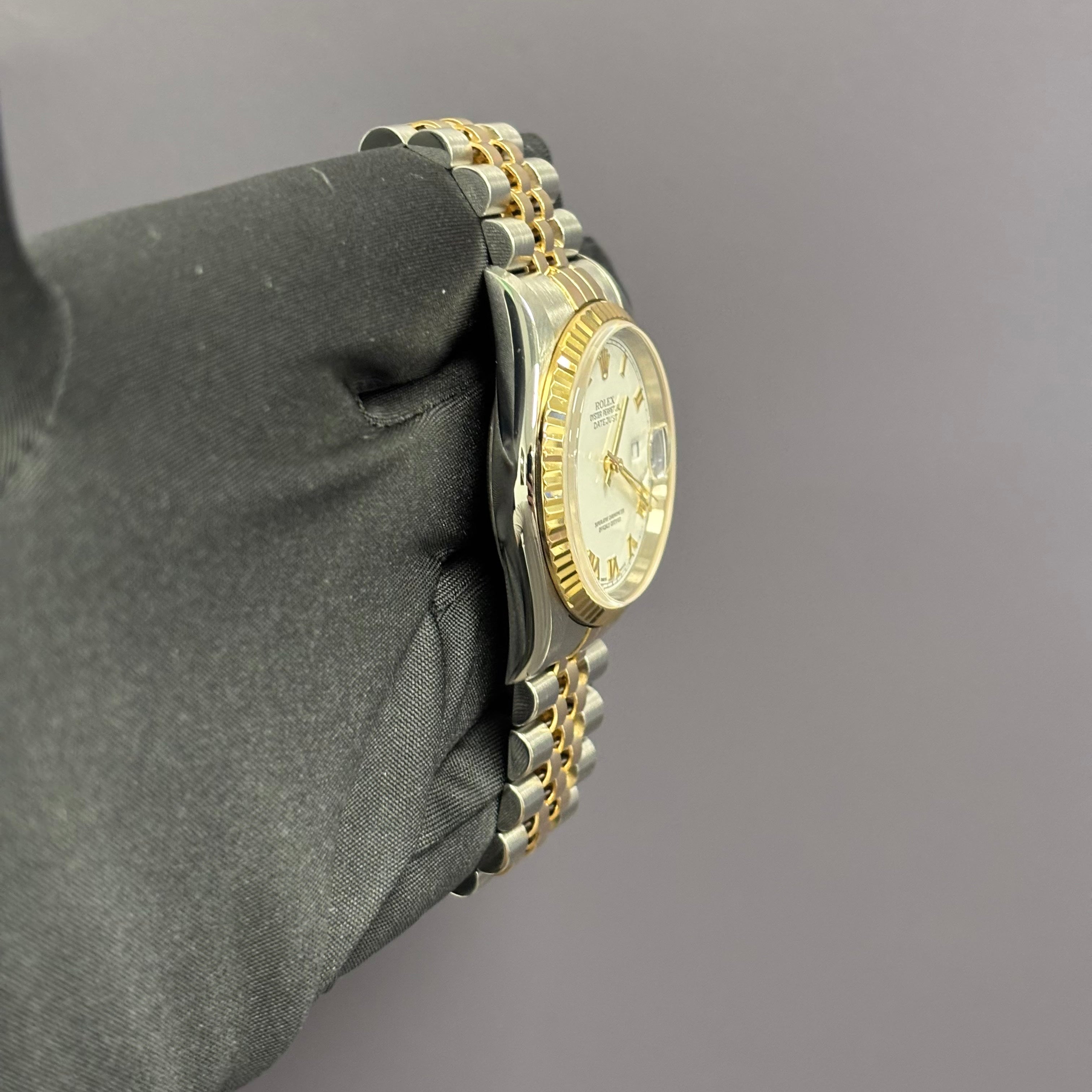 Rolex Datejust 36mm White Dial Watch Ref# 16233 - Happy Jewelers Fine Jewelry Lifetime Warranty