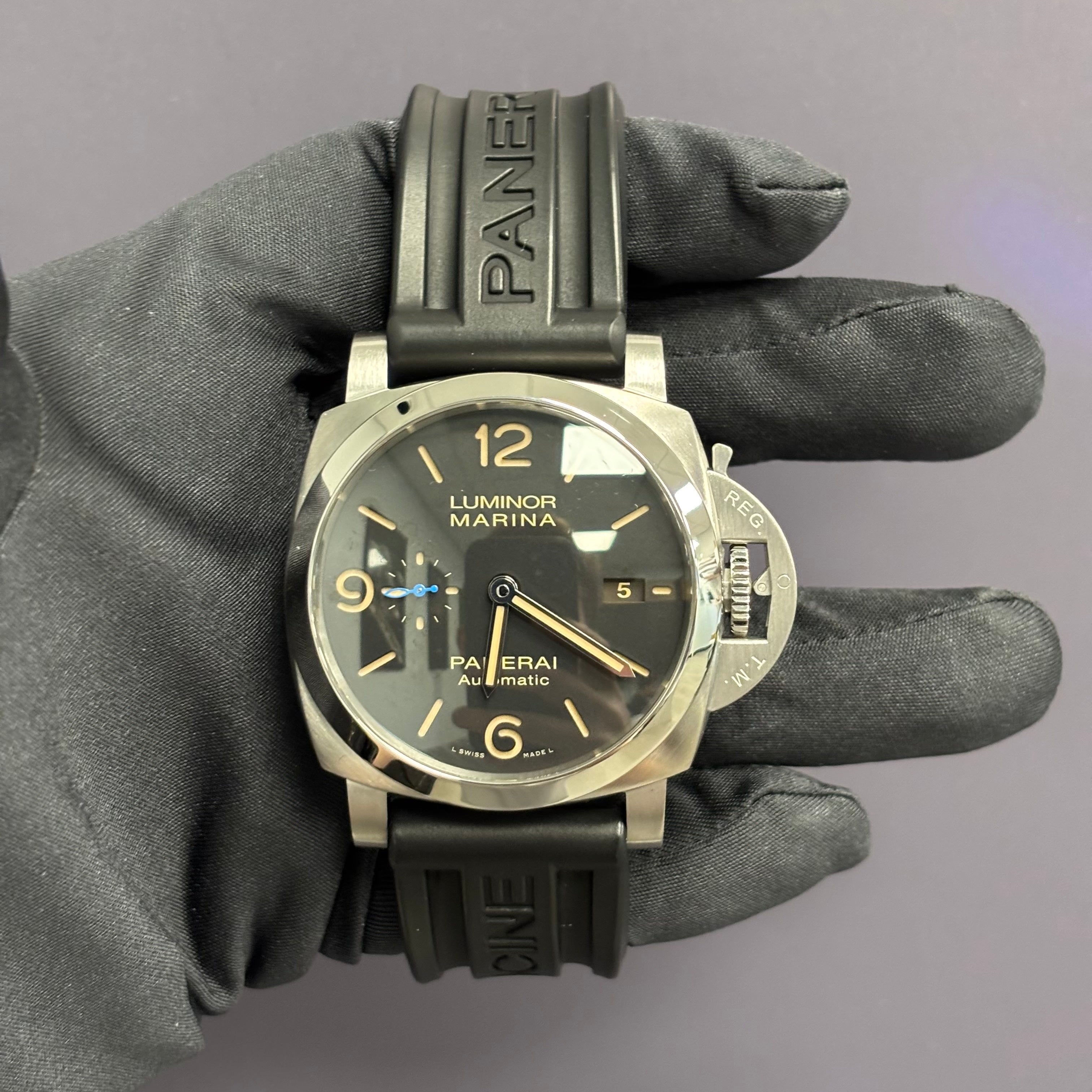 Panerai Luminor 44mm Black Dial Watch Ref# PAM01312 - Happy Jewelers Fine Jewelry Lifetime Warranty