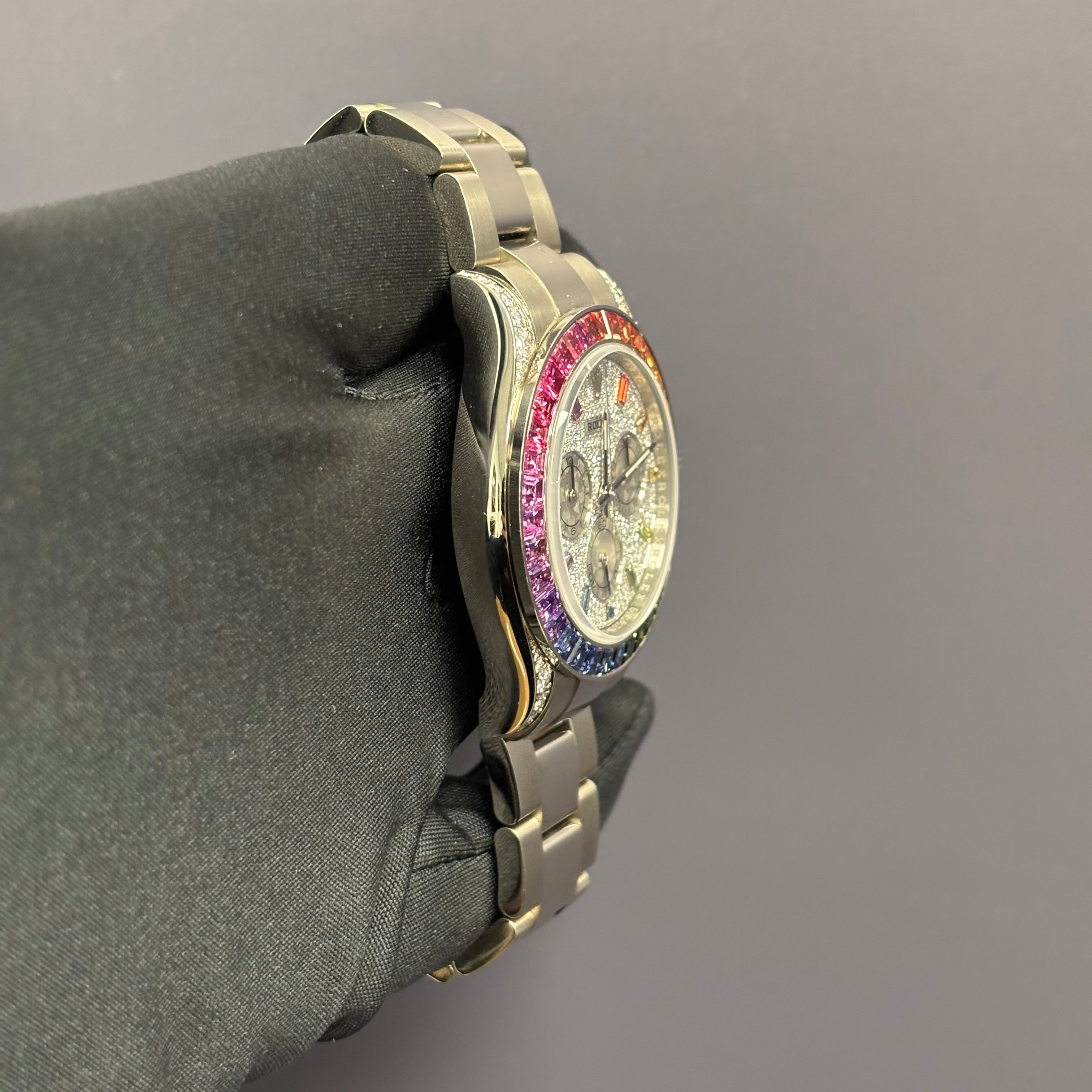 Rolex Daytona 40mm Pave Dial Watch Ref# 116599RBOW - Happy Jewelers Fine Jewelry Lifetime Warranty