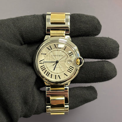 Cartier Ballon Bleu 42mm White Dial Watch Ref# W69009Z3 - Happy Jewelers Fine Jewelry Lifetime Warranty