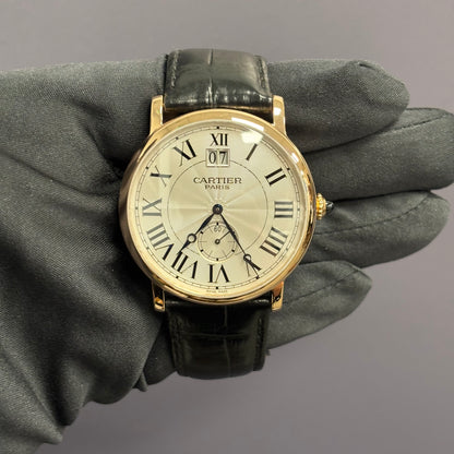 Cartier Rotonde De 42 mm Silver Dial Watch Ref# W1550251 - Happy Jewelers Fine Jewelry Lifetime Warranty