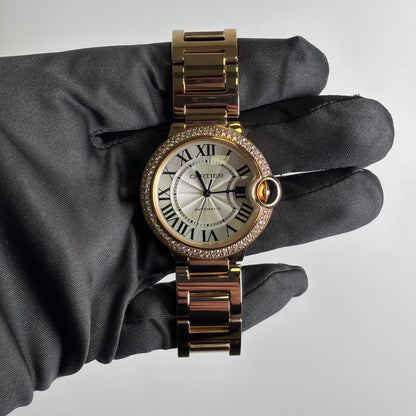 Cartier Ballon Bleu 36.6mm Silver Dial Watch Ref# WE9005Z3 - Happy Jewelers Fine Jewelry Lifetime Warranty