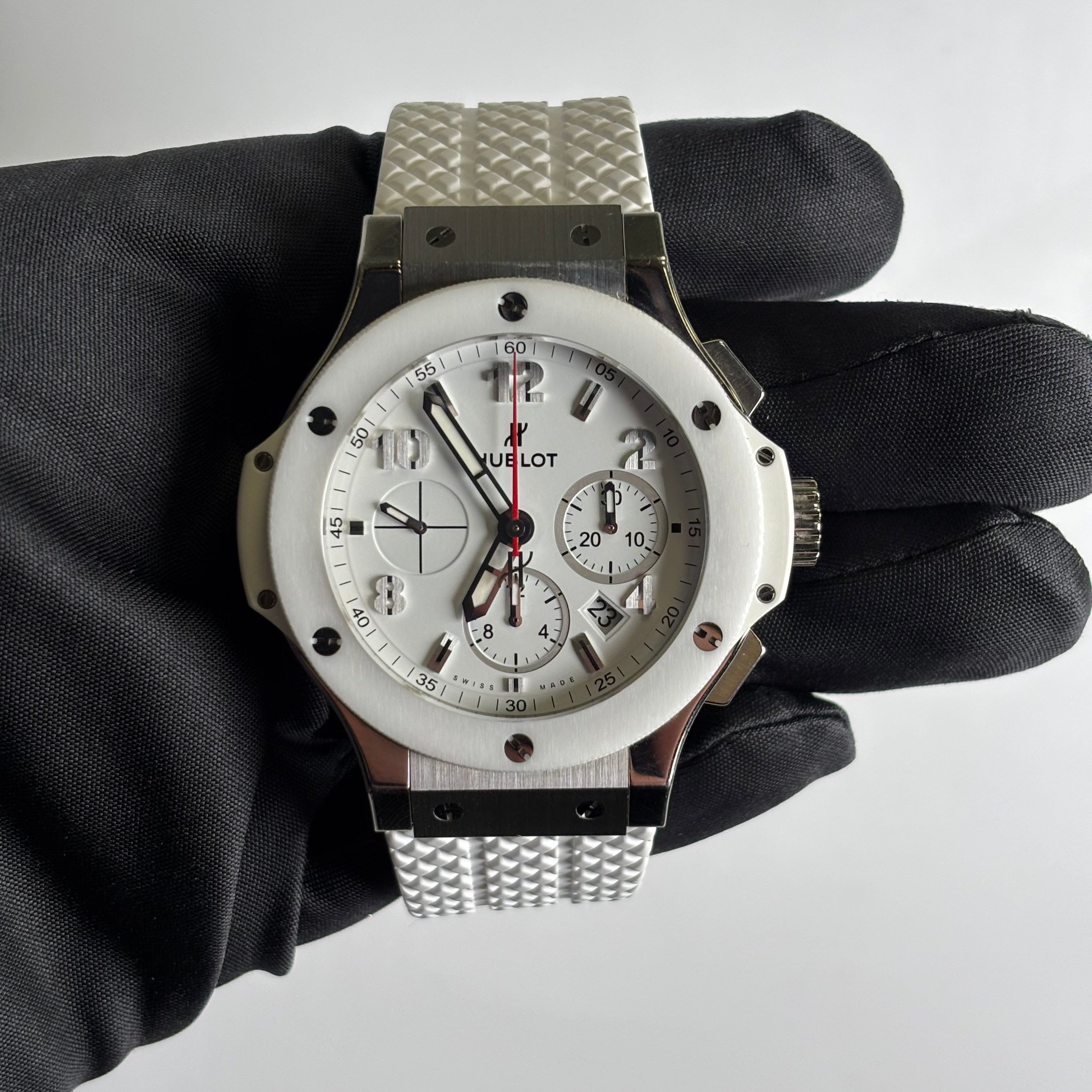 Hublot Big Bang 44mm White Dial Watch Ref# 301.SE.230.RW - Happy Jewelers Fine Jewelry Lifetime Warranty