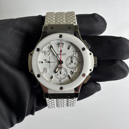 Hublot Big Bang 44mm White Dial Watch Ref# 301.SE.230.RW - Happy Jewelers Fine Jewelry Lifetime Warranty