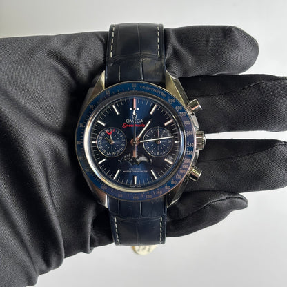 Omega Speedmaster 44.25mm Blue Dial Watch Ref# 304.33.44.52.03.001 - Happy Jewelers Fine Jewelry Lifetime Warranty