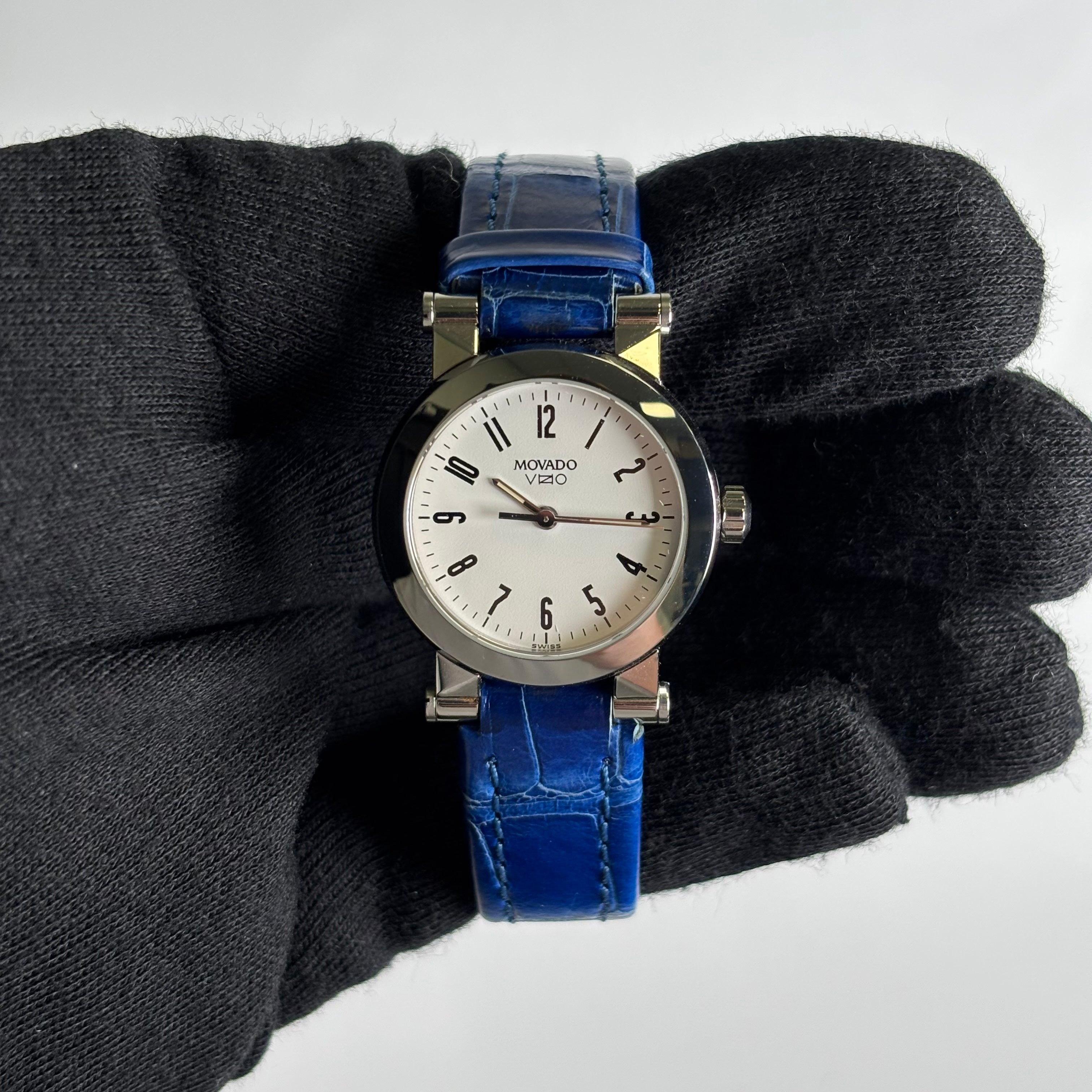 Movado Vizio 25.5mm White Dial Watch Ref# 83 E1 848 - Happy Jewelers Fine Jewelry Lifetime Warranty