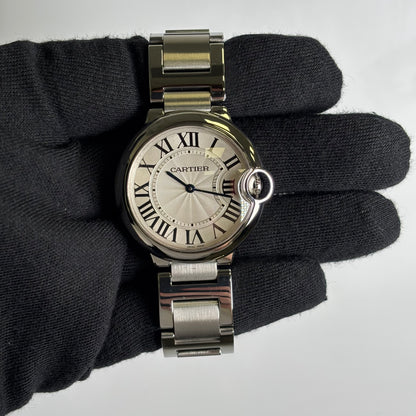 Cartier Ballon Bleu 36mm White Dial Watch Ref# W69011Z4 - Happy Jewelers Fine Jewelry Lifetime Warranty