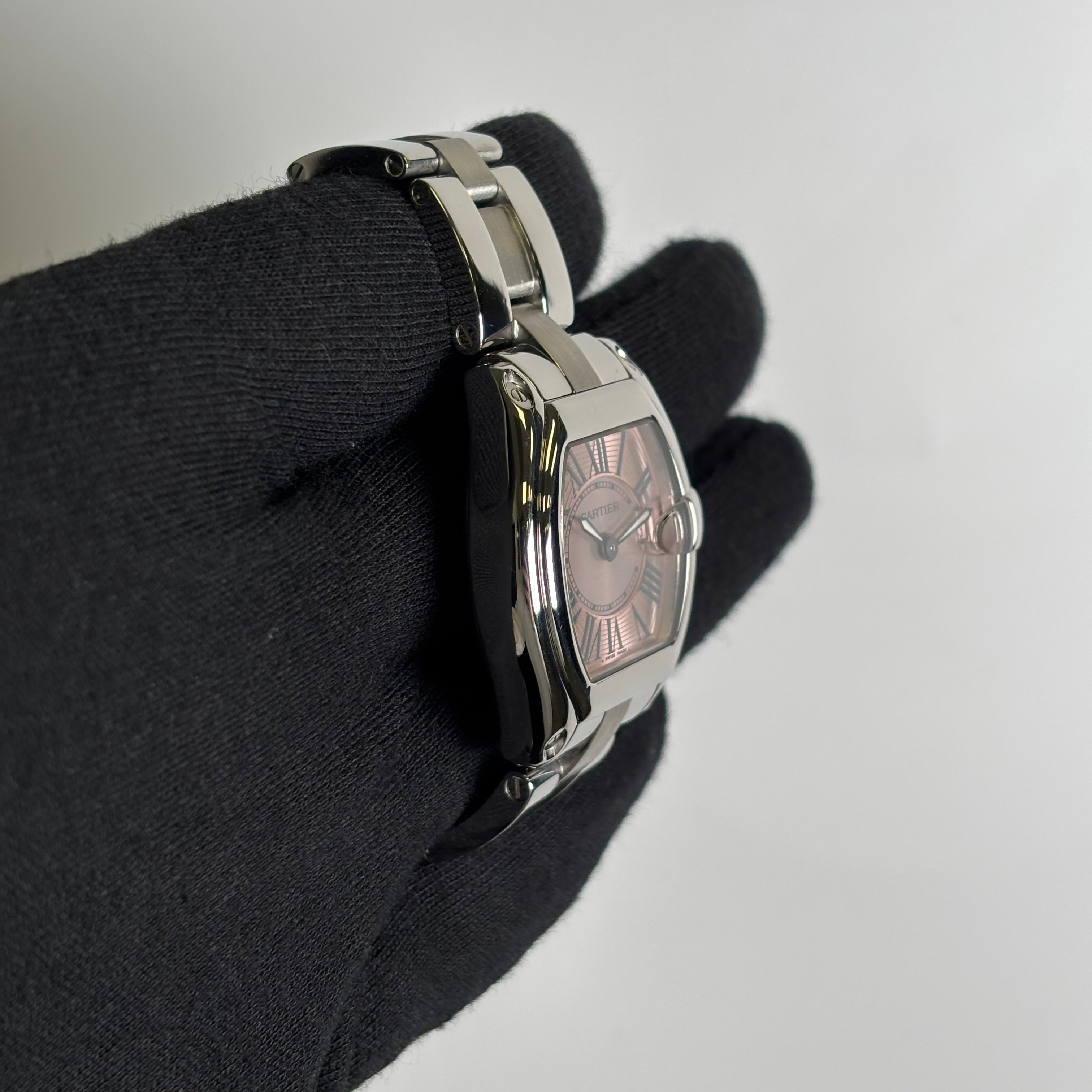 Cartier Roadster 31mm Pink Dial Watch Ref# W62017V3 - Happy Jewelers Fine Jewelry Lifetime Warranty