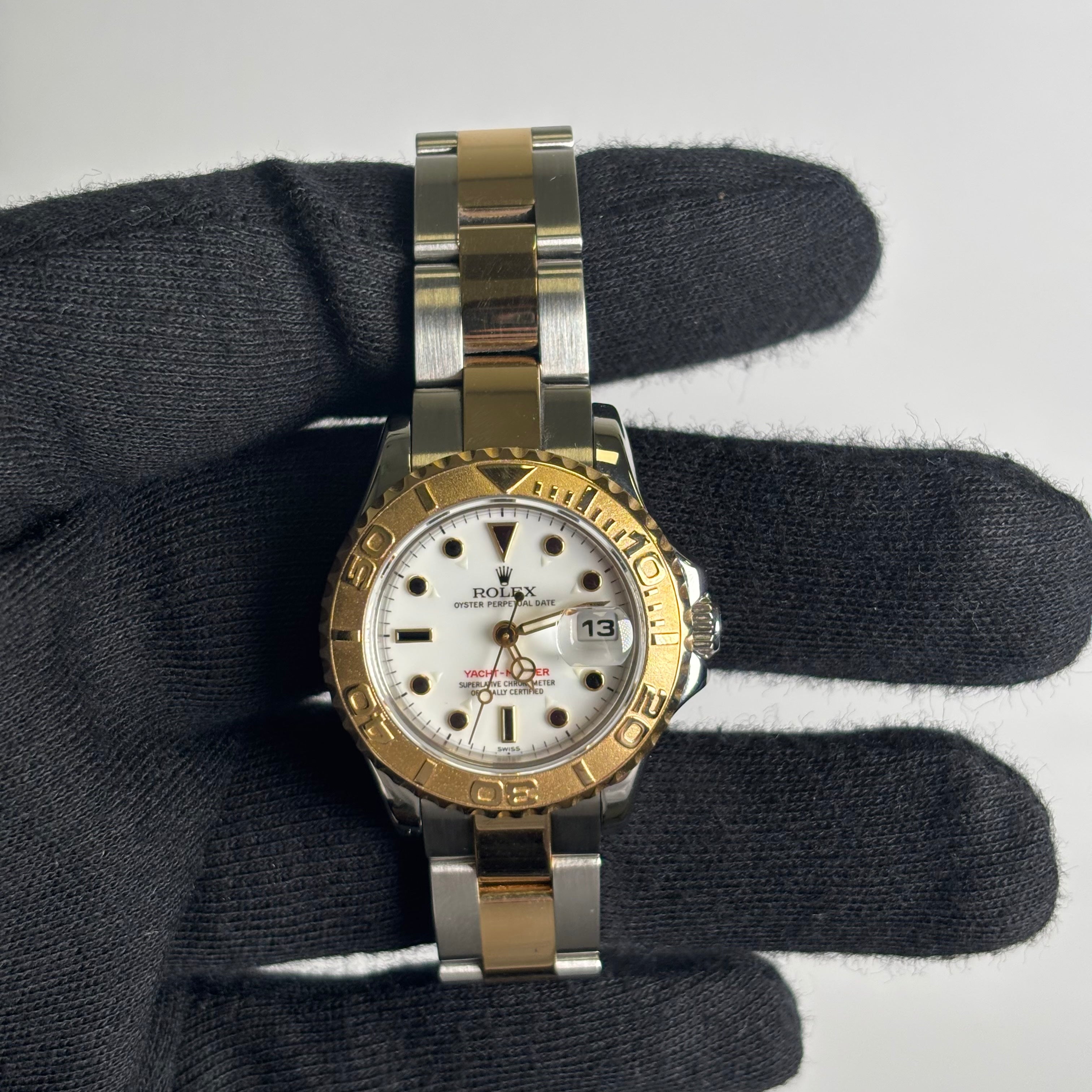 Rolex Yacht-Master 29mm White Dial Watch Ref# 169623 - Happy Jewelers Fine Jewelry Lifetime Warranty