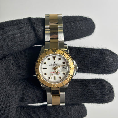 Rolex Yacht-Master 29mm White Dial Watch Ref# 169623 - Happy Jewelers Fine Jewelry Lifetime Warranty