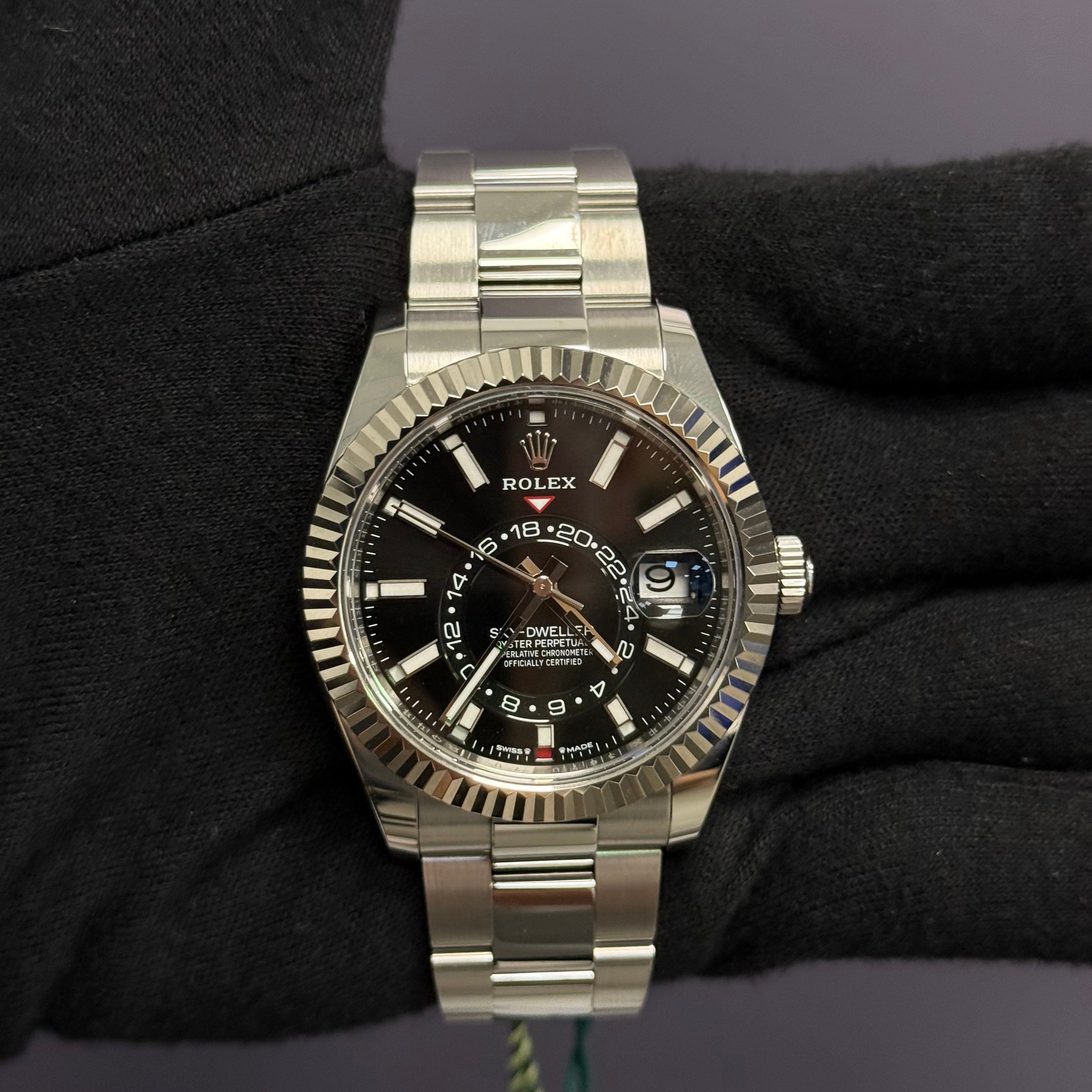 Rolex Sky-Dweller 42mm Black Dial Watch Ref# 336934 - Happy Jewelers Fine Jewelry Lifetime Warranty