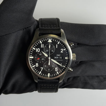 IWC Pilots 43mm Black Dial Watch Ref# IW377709 - Happy Jewelers Fine Jewelry Lifetime Warranty