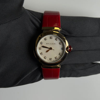 Bvlgari Lvcea 33mm MOP Dial Watch Ref# 102639 - Happy Jewelers Fine Jewelry Lifetime Warranty