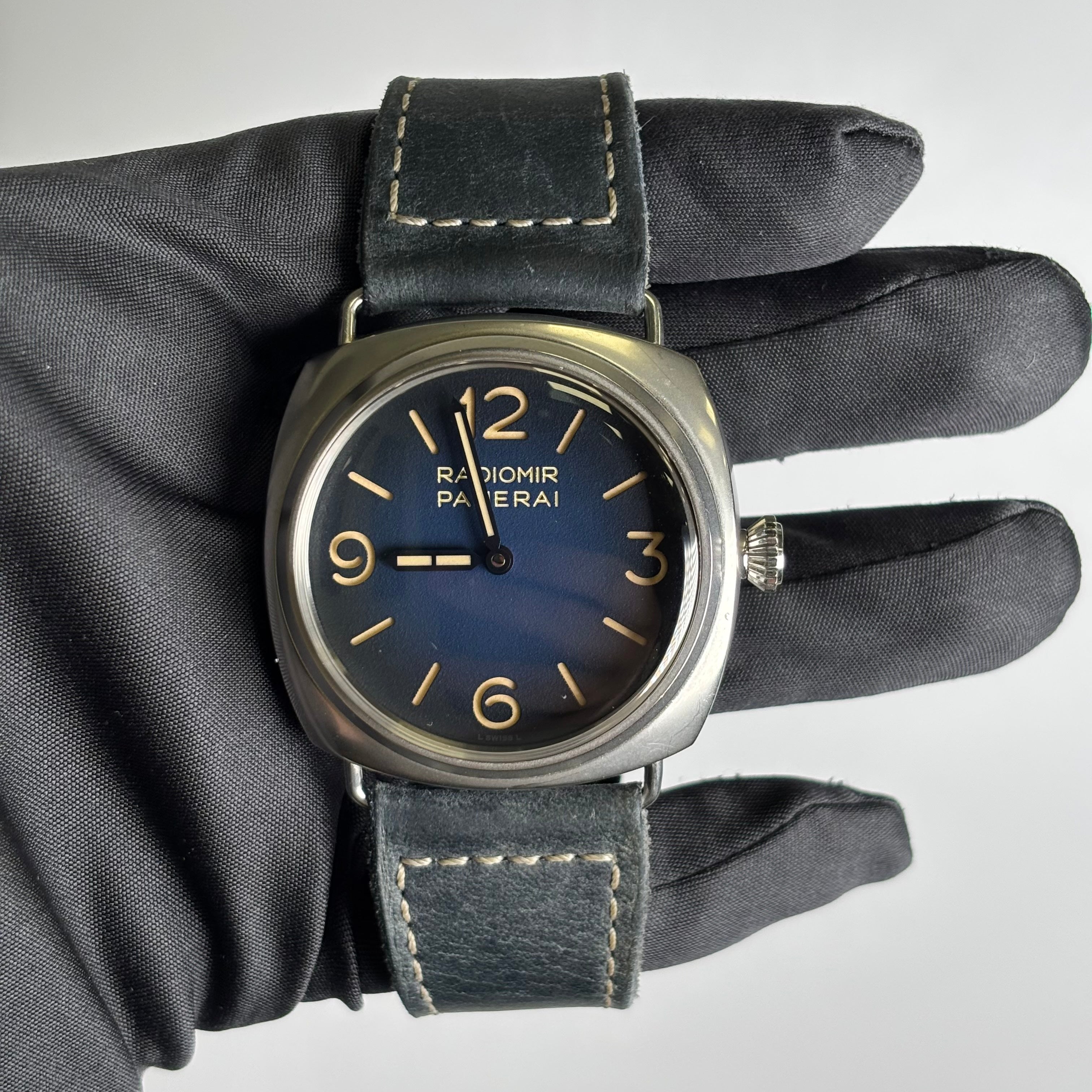 Panerai Radiomir 45mm Blue Dial Watch Ref# PAM01335 - Happy Jewelers Fine Jewelry Lifetime Warranty