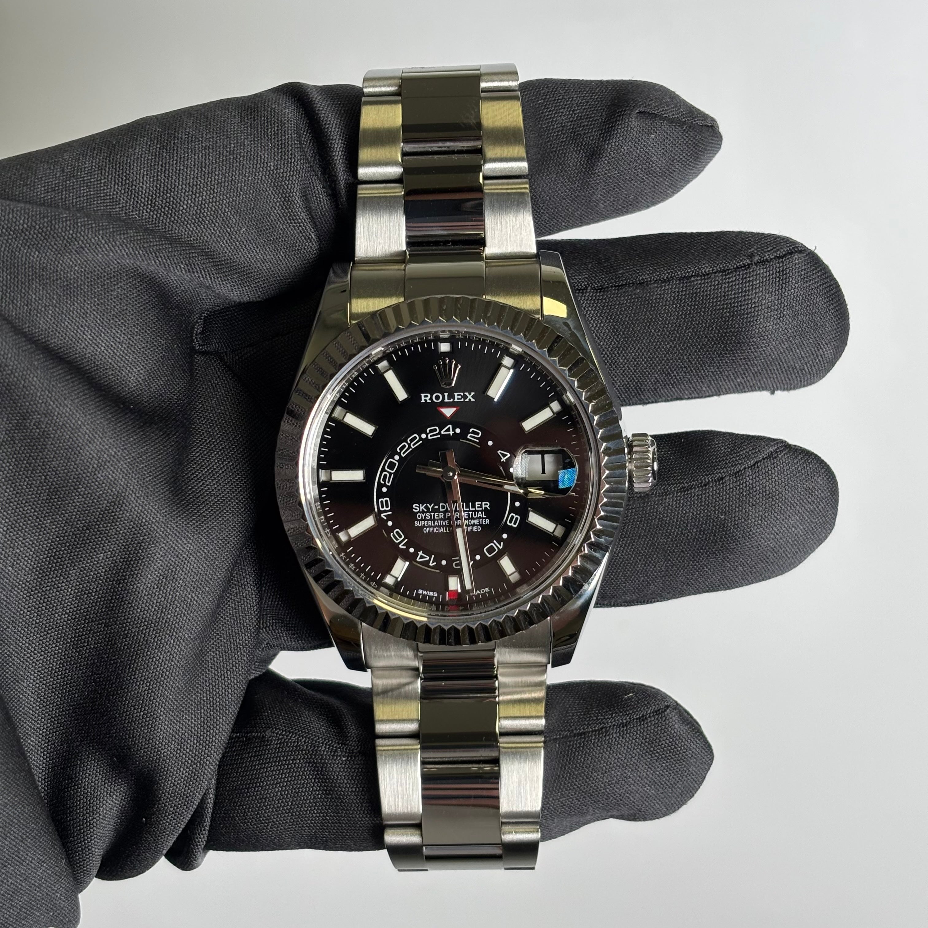 Rolex Sky-Dweller 42mm Black Dial Watch Ref# 326934 - Happy Jewelers Fine Jewelry Lifetime Warranty