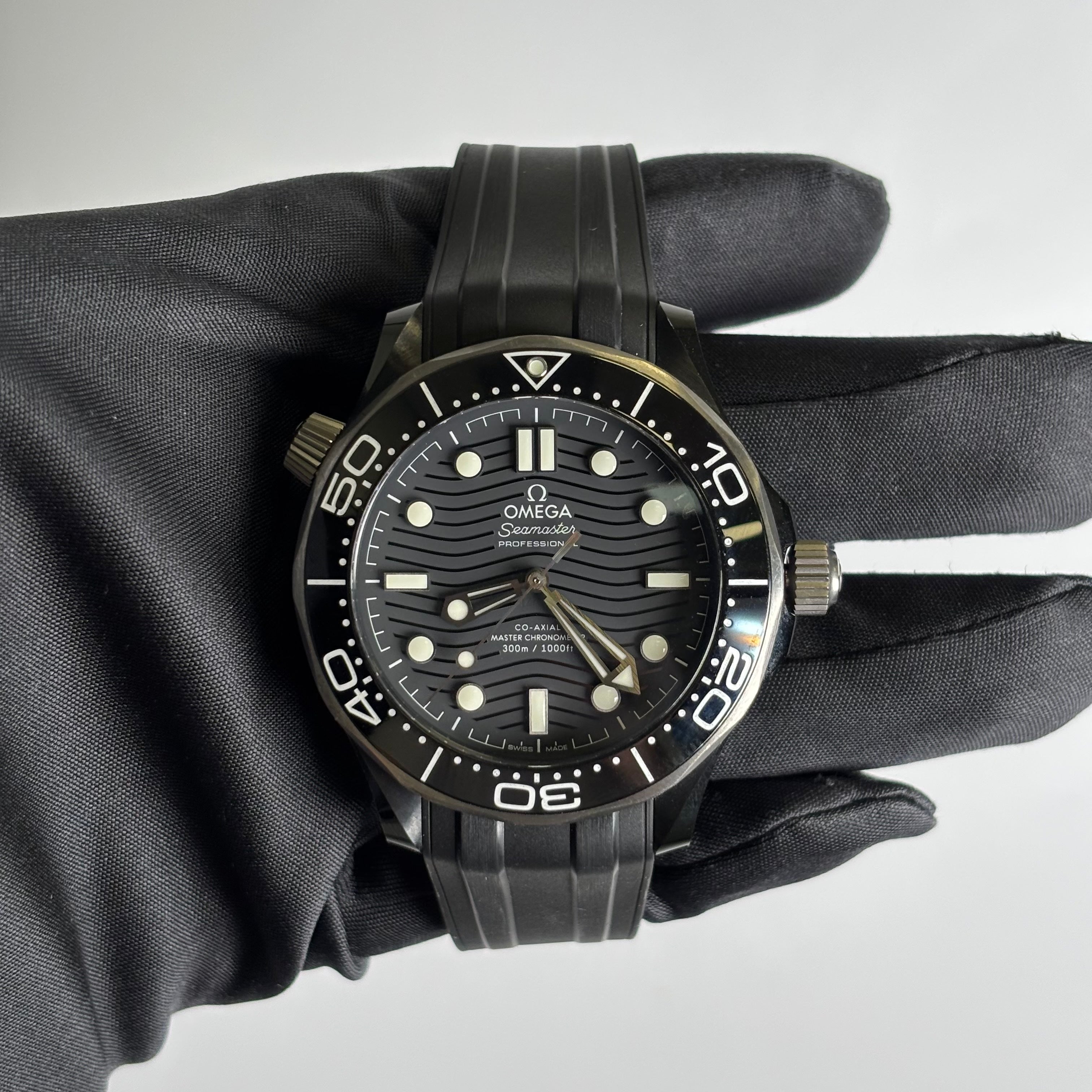 Omega Seamaster 43.5mm Black Dial Watch Ref# 210.92.44.20.01.001 - Happy Jewelers Fine Jewelry Lifetime Warranty
