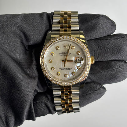 Rolex Datejust 36mm MOP Dial Watch Ref# 116233 - Happy Jewelers Fine Jewelry Lifetime Warranty