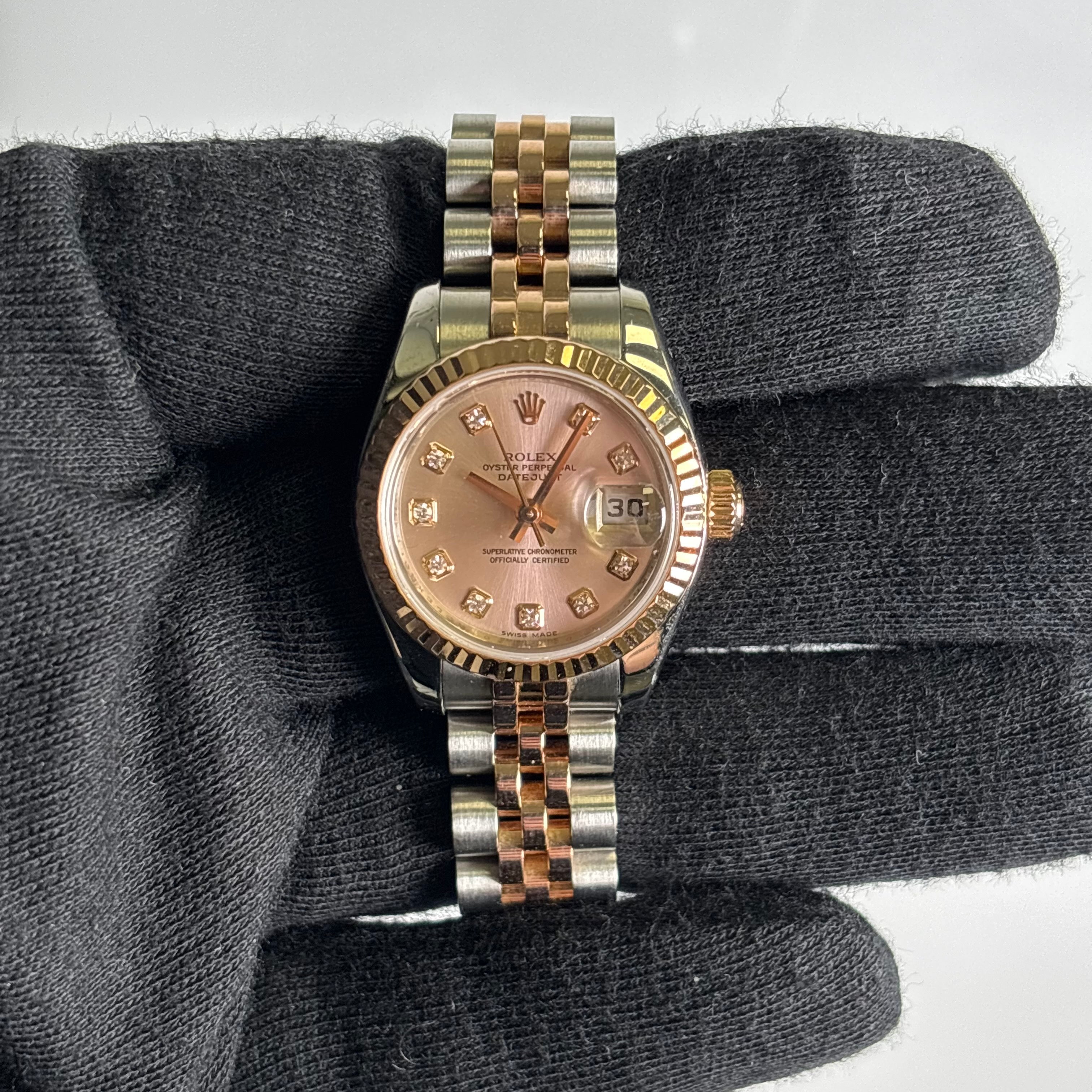 Rolex Datejust 26mm Pink Dial Watch Ref# 179171 - Happy Jewelers Fine Jewelry Lifetime Warranty