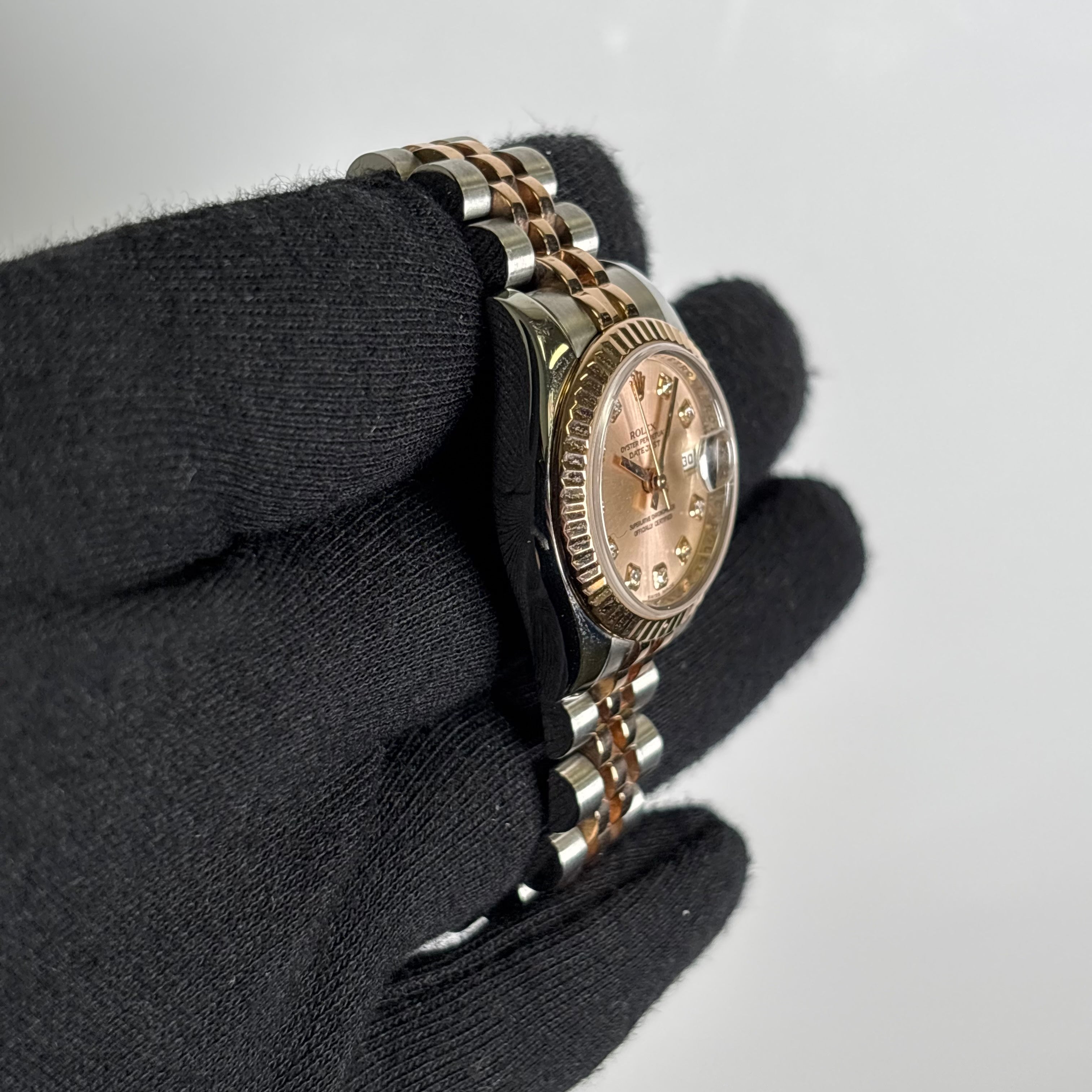 Rolex Datejust 26mm Pink Dial Watch Ref# 179171 - Happy Jewelers Fine Jewelry Lifetime Warranty