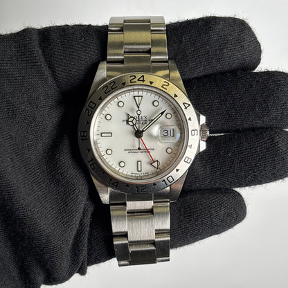 Rolex Explorer II 40mm White Dial Watch Ref# 16570 - Happy Jewelers Fine Jewelry Lifetime Warranty
