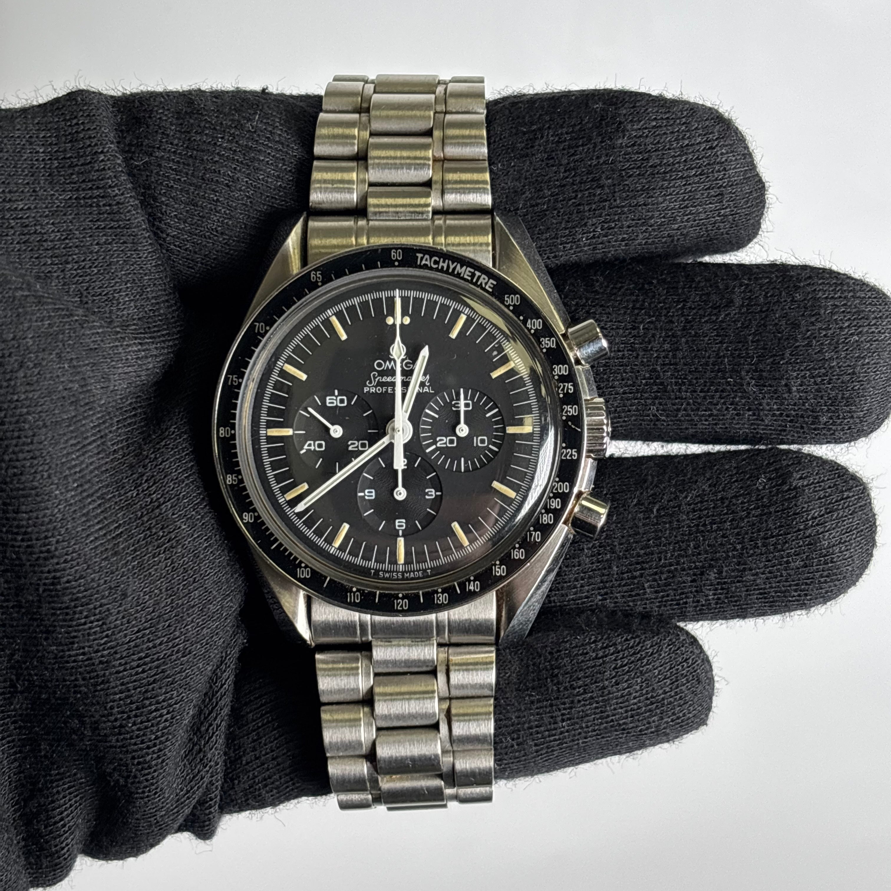 Omega Speedmaster 42mm Black Dial Watch Ref# 145.022 - Happy Jewelers Fine Jewelry Lifetime Warranty