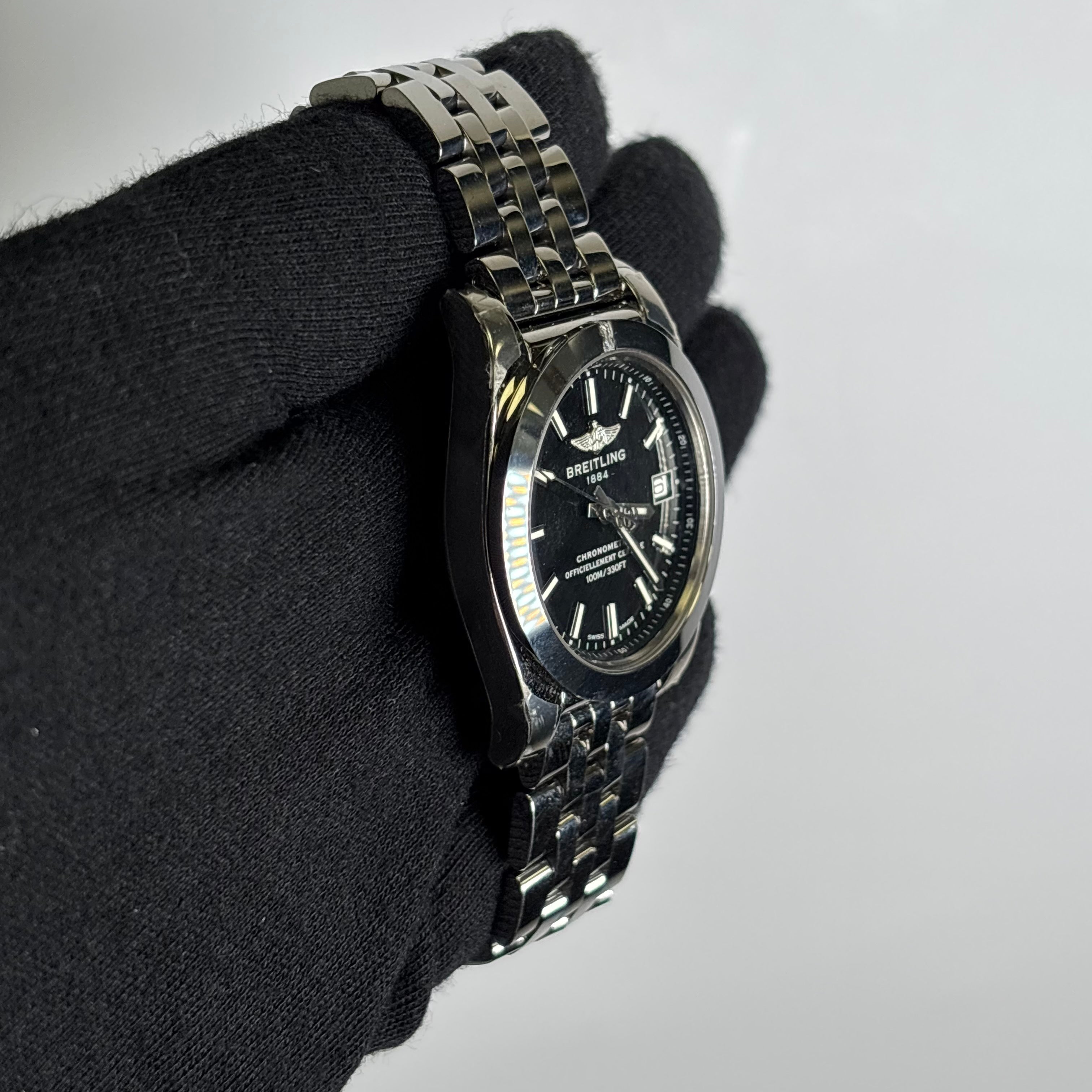 Breitling Galactic 36mm Black Dial Watch Ref# W74330 – Happy Jewelers