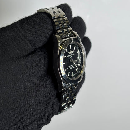 Breitling Galactic 36mm Black Dial Watch Ref# W74330 - Happy Jewelers Fine Jewelry Lifetime Warranty